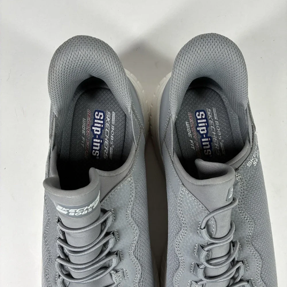 Skechers BOBS Squad Chaos Daily Hype Men's 11W Gray Hands Free Slip-Ins Sneakers